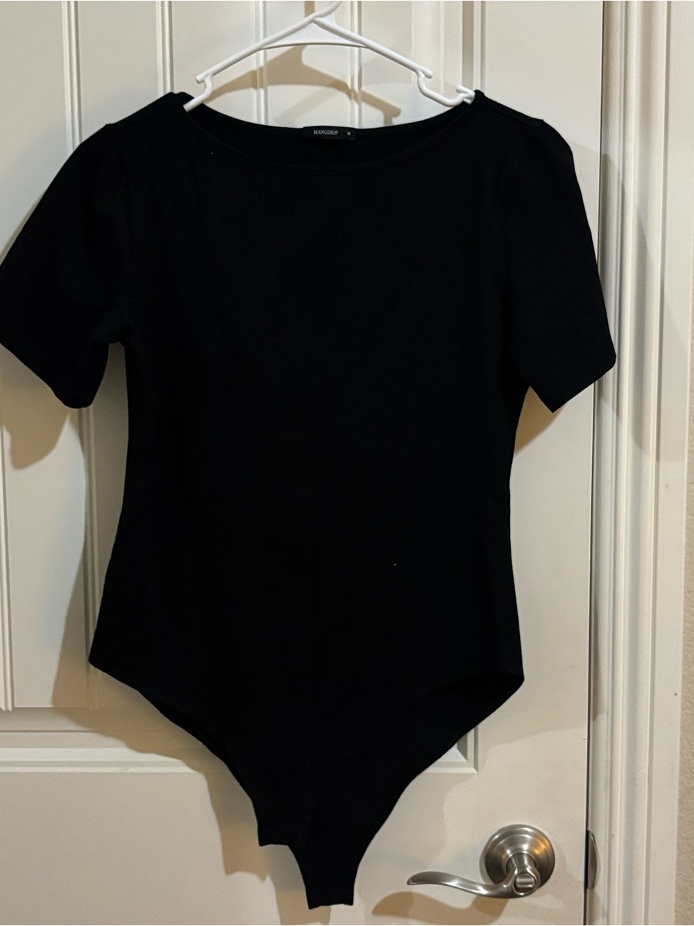Black Short-Sleeve Bodysuit
